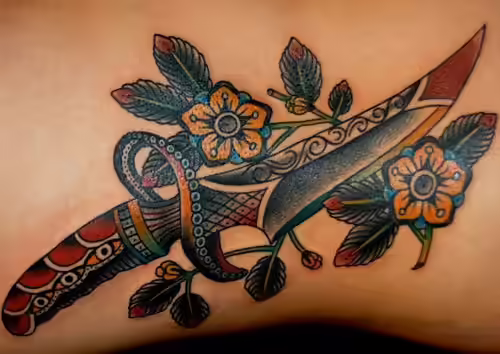 Jeweled Dagger Tattoo Jeweled Dagger Tattoo