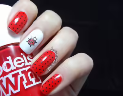 ladybug nail tattoo ladybug nail tattoo