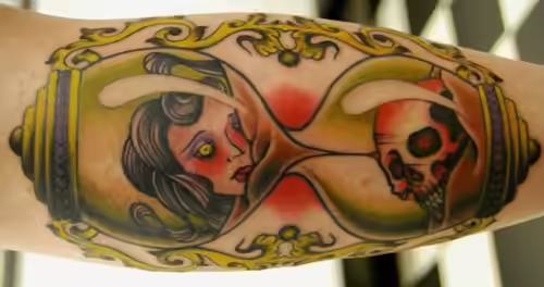 Macabre Hourglass Tattoo Macabre Hourglass Tattoo
