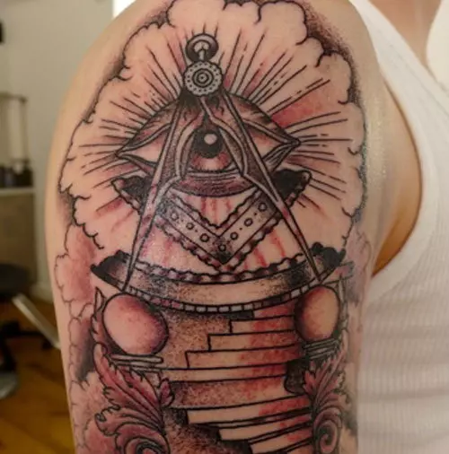 masonic eye tattoo