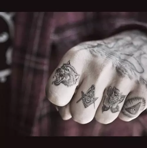 masonic Finger tattoos