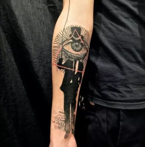 masonic forearm tattoo