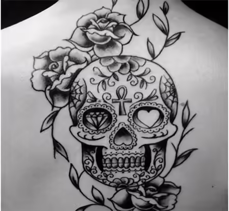 Mexican Skulls and Roses Tattoo Mexican Skulls and Roses Tattoo