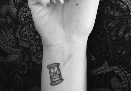 Miniature Hourglass Tattoo