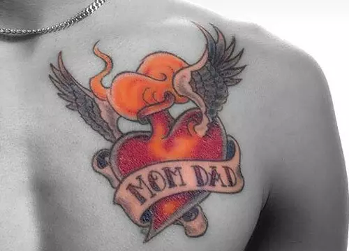 mom dad love tattoo