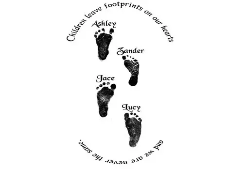 Multiple Footprints Tattoo