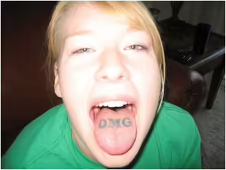 OMG Tongue Tattoo OMG Tongue Tattoo