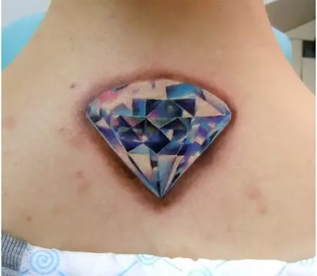 Reflective Diamond Tattoo