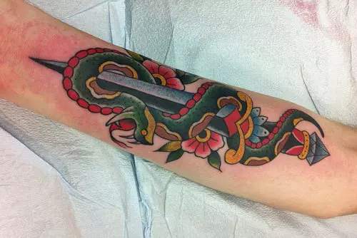 Reptile Dagger Tattoo