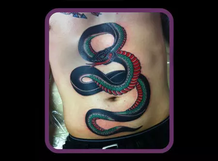 Serpent Stomach Tattoo