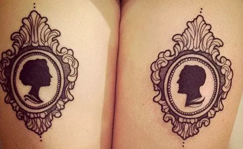 silhouette mom dad tattoo