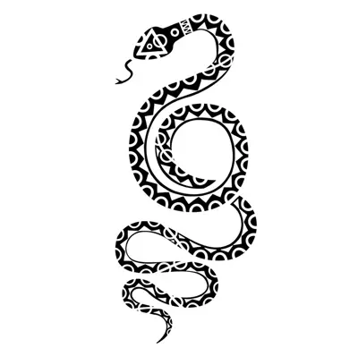 snake tribal tattoo