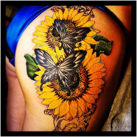 Sunflower and the Butterflies