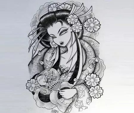 Traditional Geisha Art Tattoo