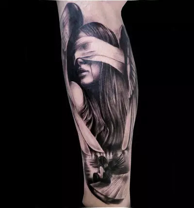 Tragic Portrait Tattoo