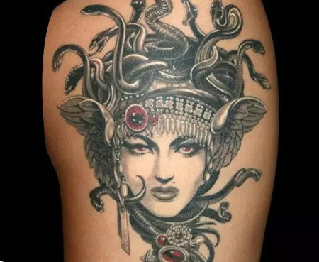 Upper Arm Medusa Tattoo