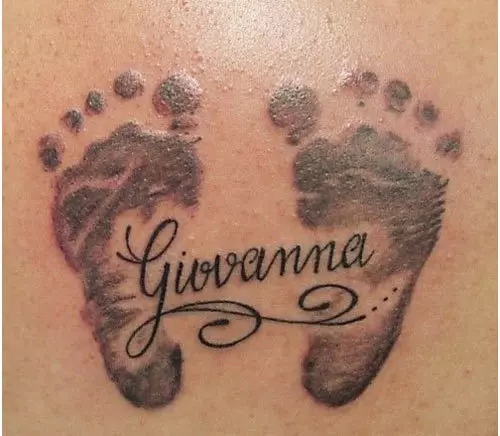 baby footprint tattoo design