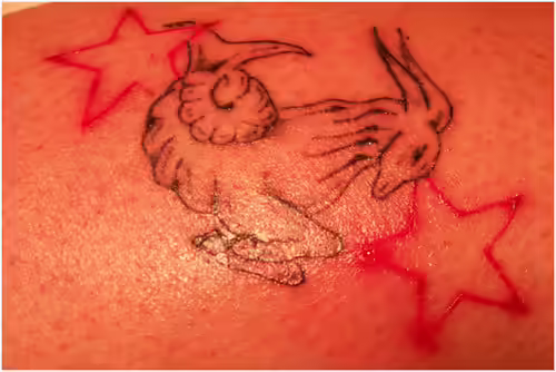 capricorn and stars tattoo capricorn and stars tattoo