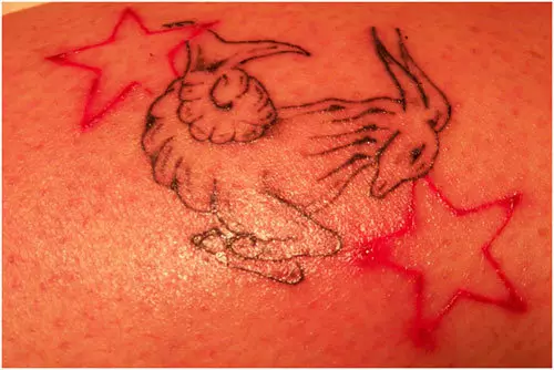 capricorn and stars tattoo