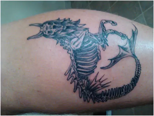 capricorn skull tattoo