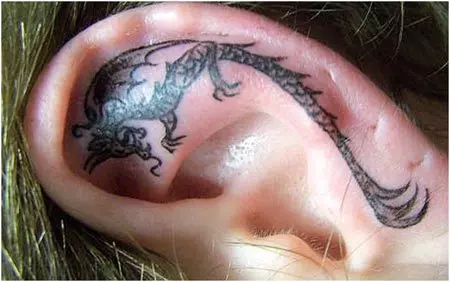 dragon ear tattoo