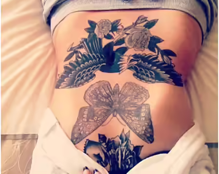 eagle stomach tattoo eagle stomach tattoo