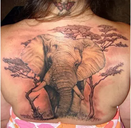 elephant back tattoo