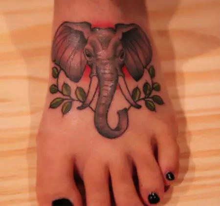 elephant foot tattoo