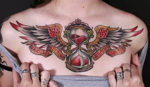 hourglass with wings tattoo