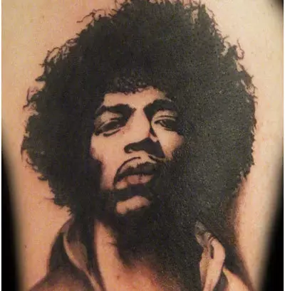 jimi hendrix portrait tattoo