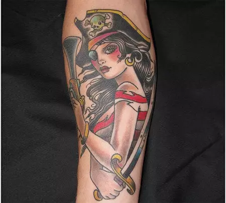 lady pirate tattoo