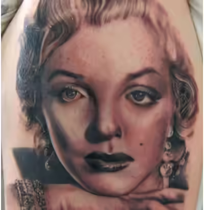 marilyn monroe portrait tattoo marilyn monroe portrait tattoo