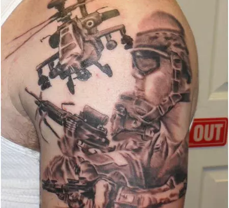 military helicopter tattoo