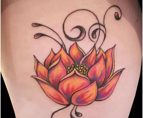 orange gerber daisy tattoo