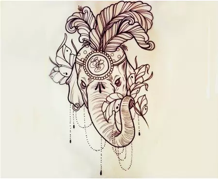 ornate elephant tattoo