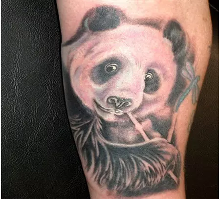 panda with bamboo tattoo