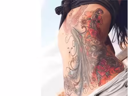phoenix stomach tattoo phoenix stomach tattoo