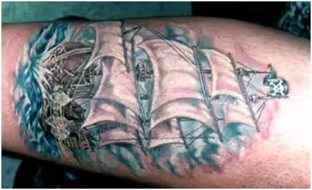 pirate ship tattoo pirate ship tattoo