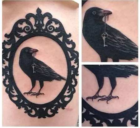 raven key tattoo