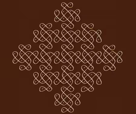 Infinity loop pattern rangoli design Infinity loop pattern rangoli design