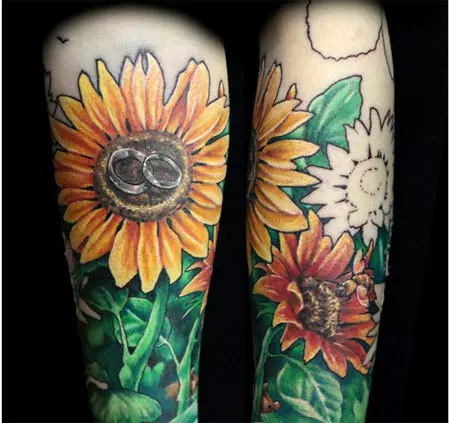 sunflower armband tattoo