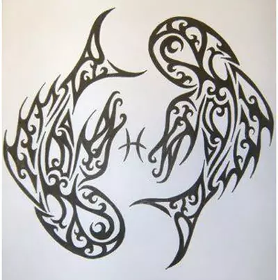 tribal pisces tattoo designs