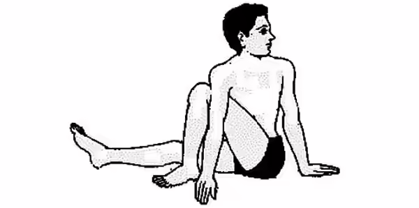 Twisting Pose - Hatha Yoga vakrasana pose - Hatha Yoga