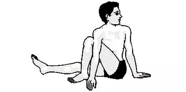 vakrasana pose - Hatha Yoga