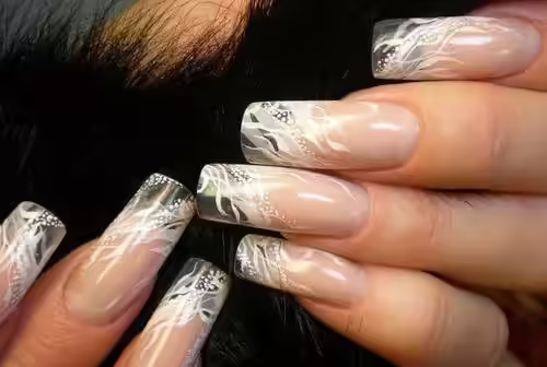 Air Brushed French Tips 2. Air Brushed French Tips Nail Art Design