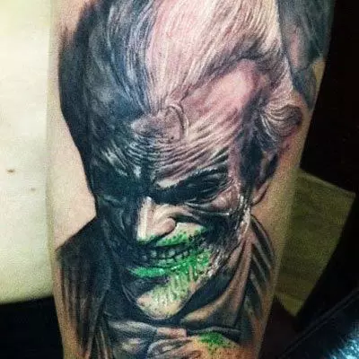 Bloody Grin of Joker tattoo