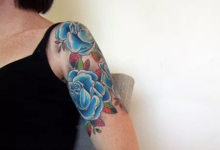 Blue Roses tattoo