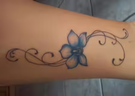 Blue orchid tattoo Blue orchid tattoo