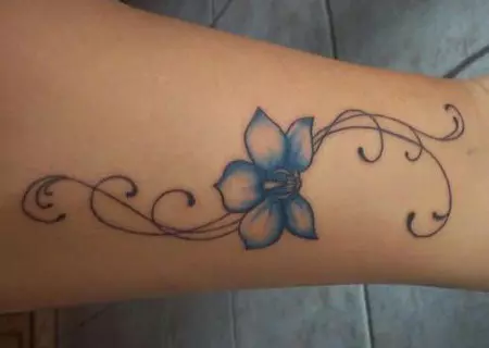 Blue orchid tattoo