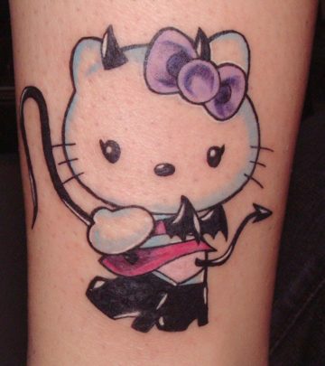 Cute-&-Lovely-Hello-Kitty-Tattoo-Designs